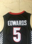 NBA 5 Edwards Georgia Maillot noir